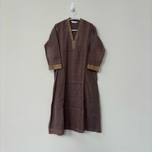 Mauve Silk Kurta